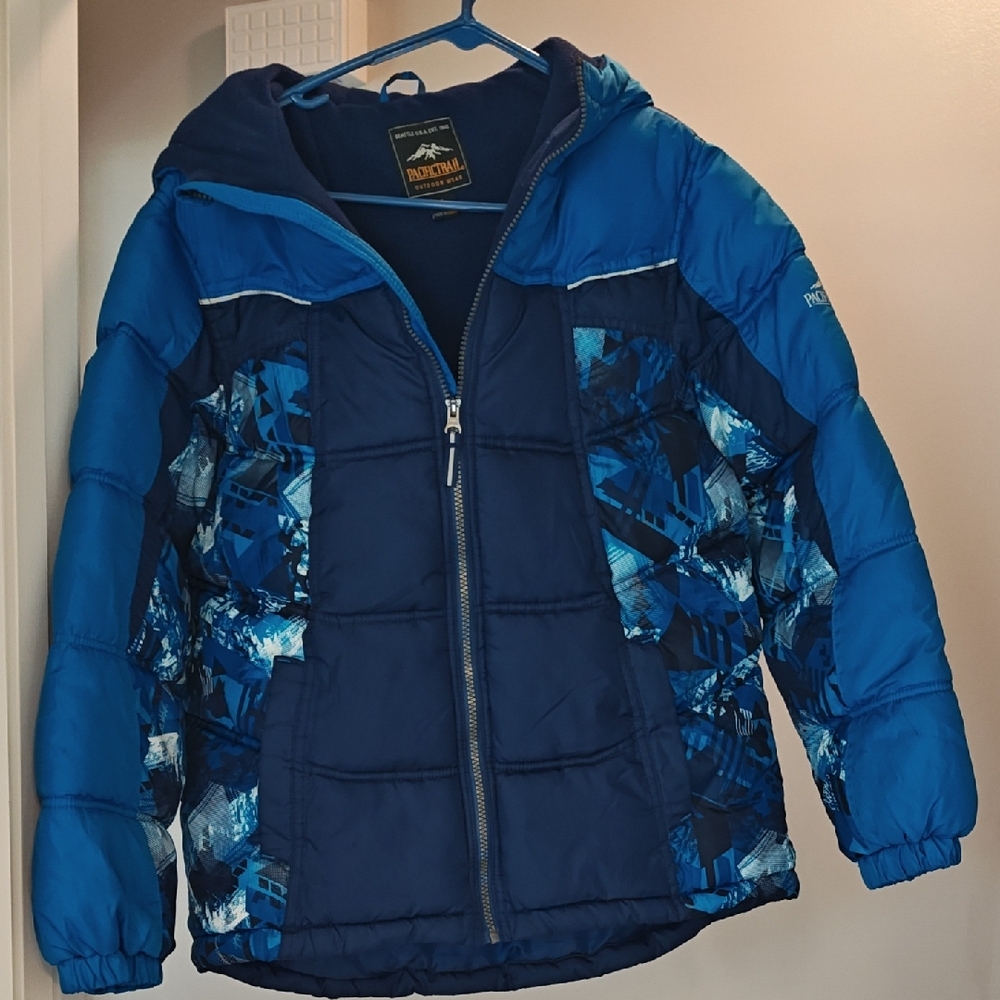 Pacific Trail Blue and Navy Kids Puffer Jacket